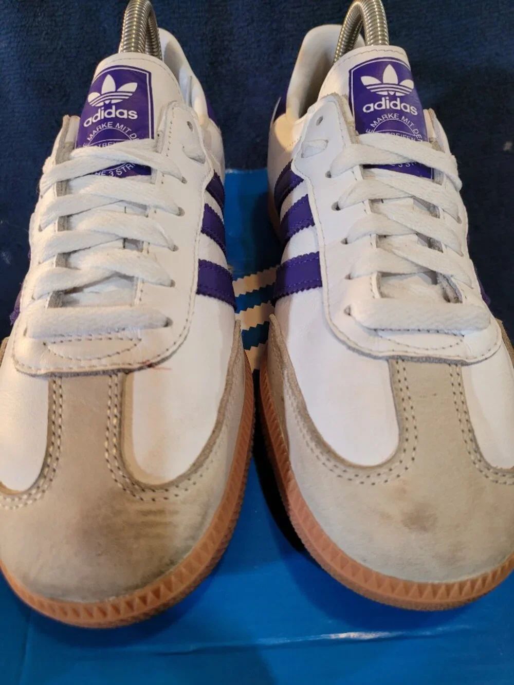 Adidas Samba OG Women's Size 8 White Purple Tan Gum Sneakers IF6514 (#1754)